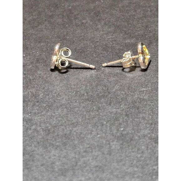 Sterling Silver Open Heart Earrings With Pink Morganite - Picture 6 of 8